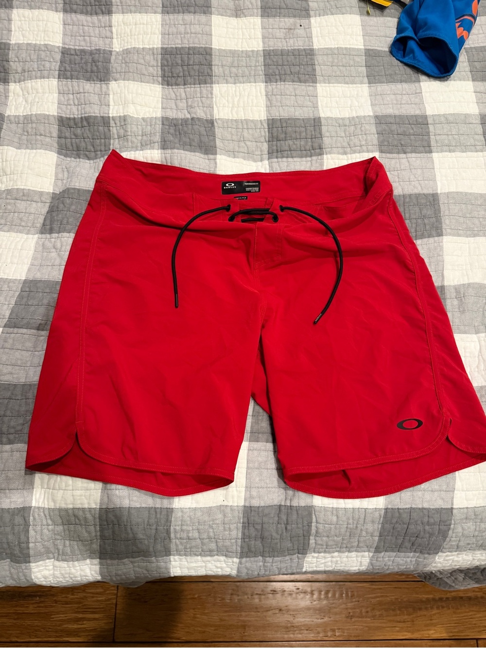Oakley Men’s Red Board Shorts with Black Drawstring